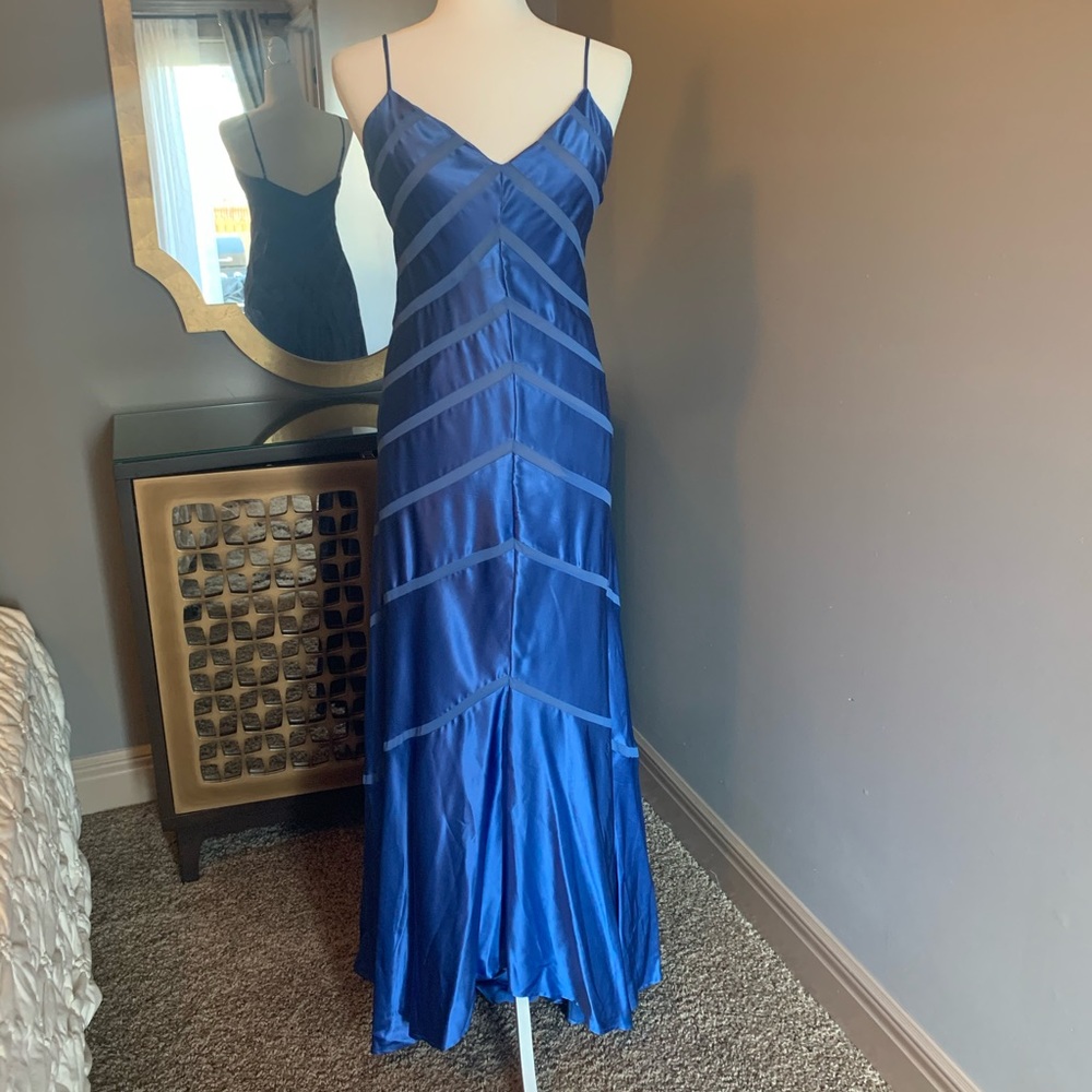 Long silk (100%) evening gown-beautiful